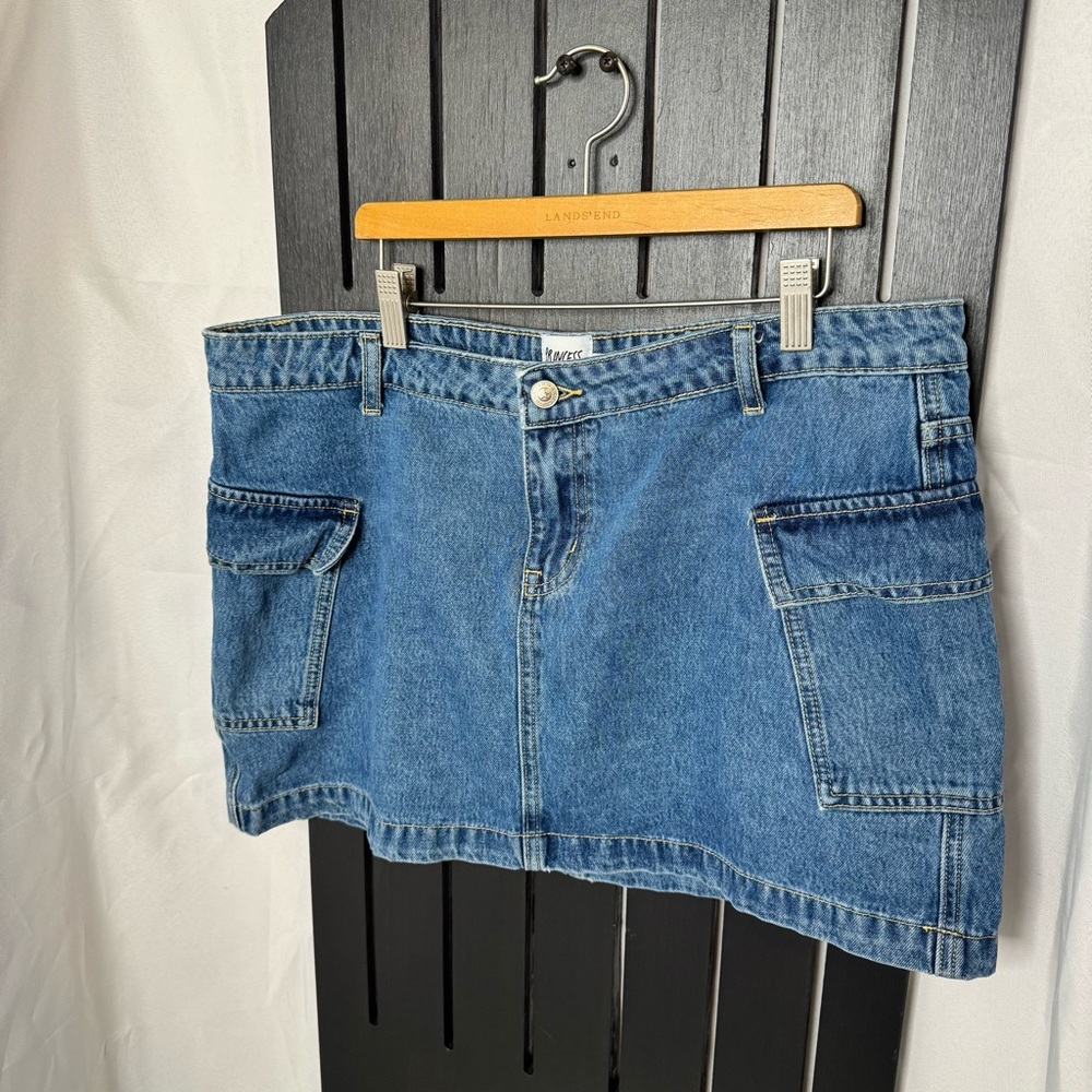 Princess Polly Light Blue Denim Skirt‎